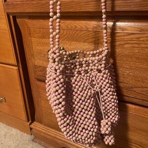 Beaded Pink Shoulder Bag